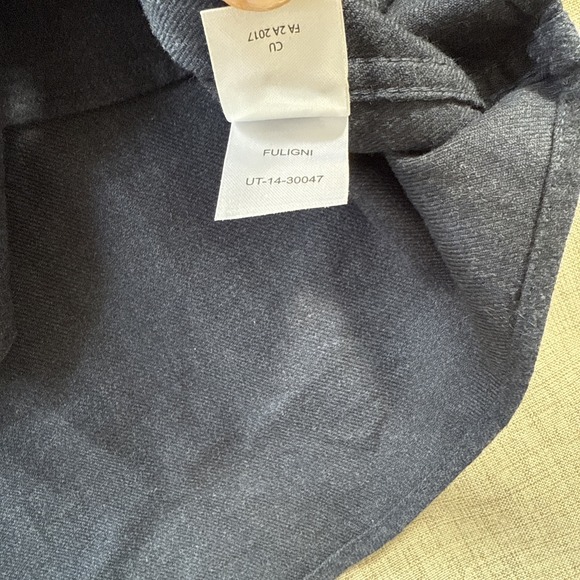 Untuckit Shirt Mens XL Button Up 100% Cotton Flannel Long Sleeve Navy Fuligni - Picture 6 of 7